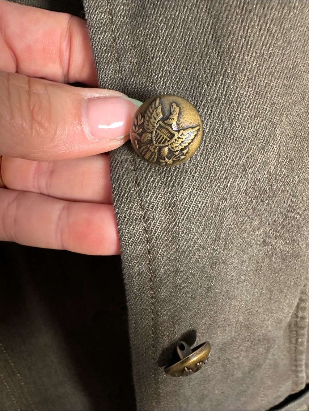 Lauren Ralph Lauren Military Jacket Womens 4 Olive Green Stretch Blazer - Picture 3 of 6